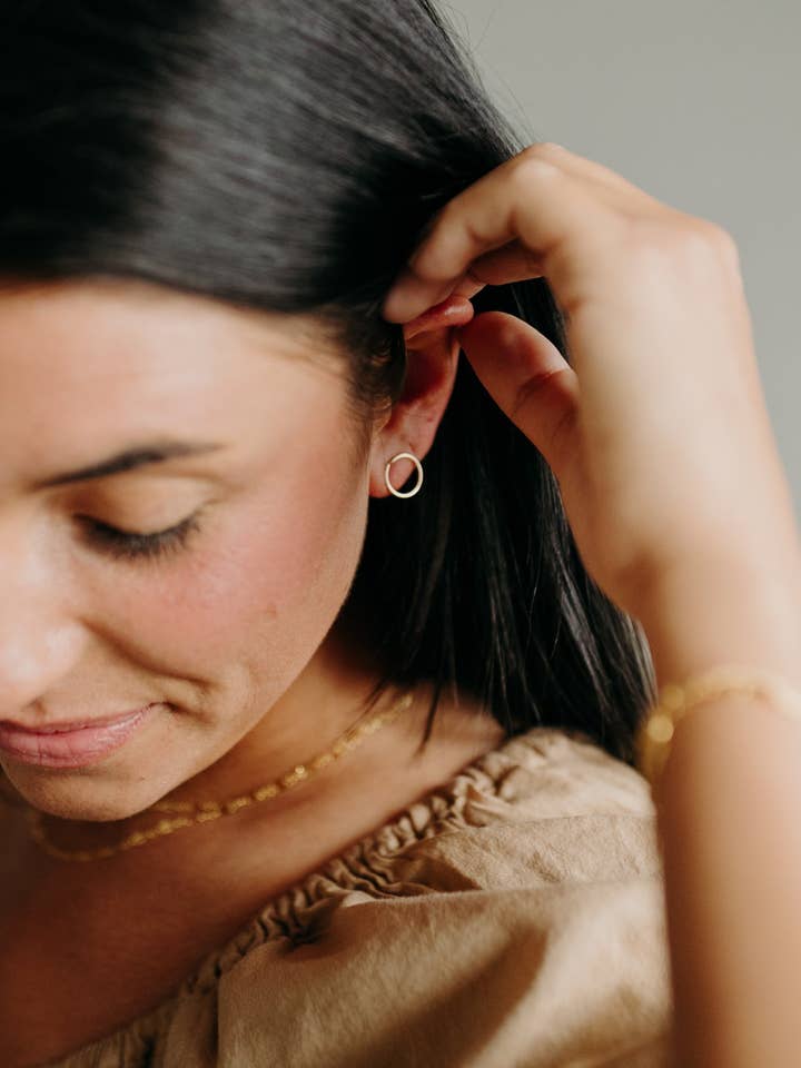 Minimalist Wire Hoops for wholesale by The Langley Co.