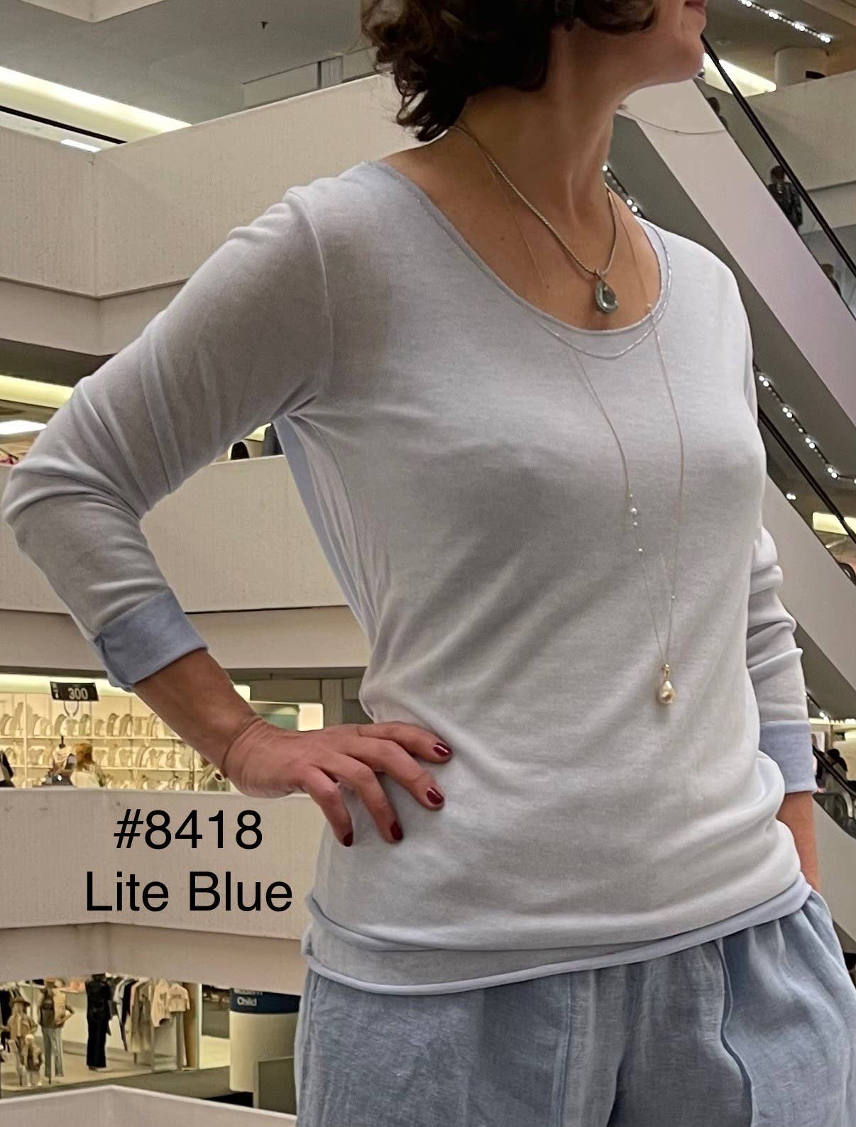 Dance in Paris – Großhandel Bluse – Damen – Top-Soft Viskose mit Metallic-Besatz16