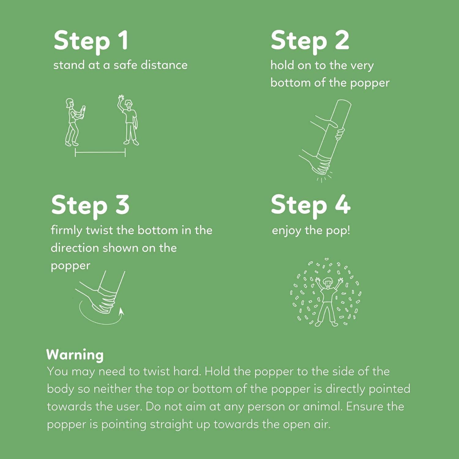 TUR Party Supplies - Wholesale Party Popper - Giant Biodegradable Confetti Cannons Party Poppers (2 Pack)3