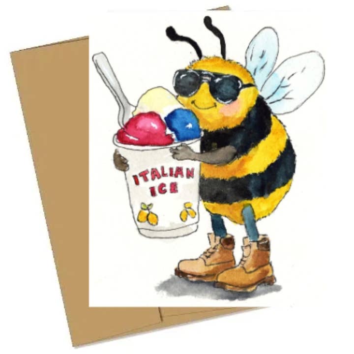 Johnnerdraws - Wholesale Everyday Greeting Card - BEE COOL! Handmade Greeting Card