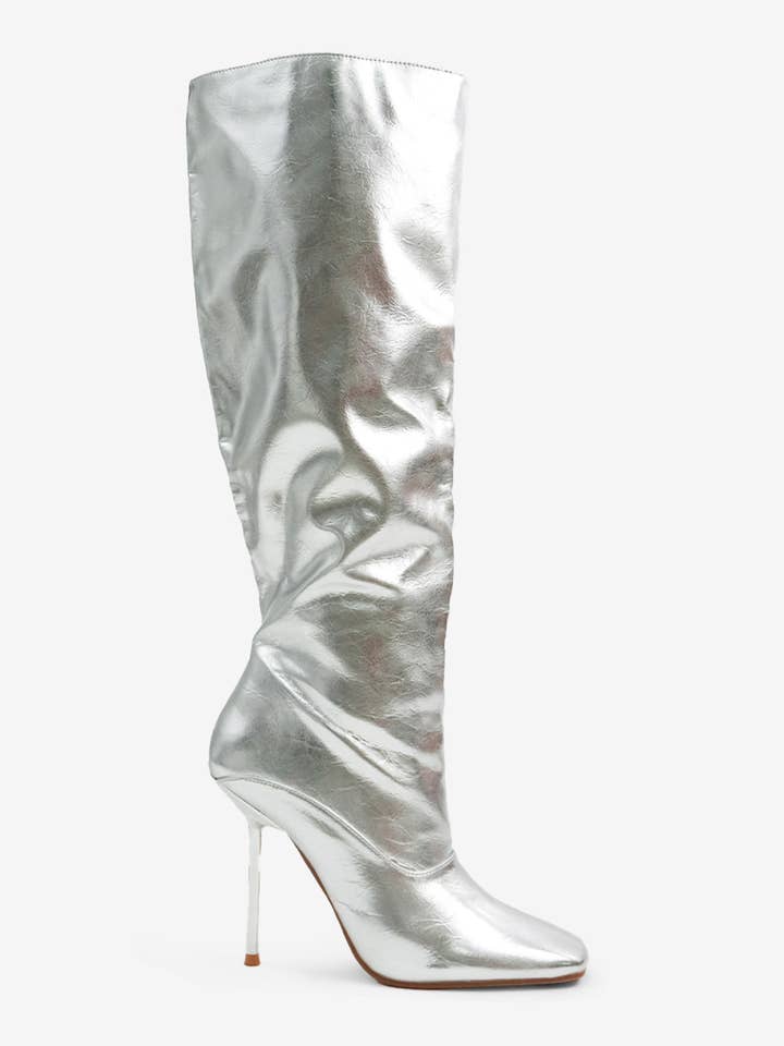 Lemonade Shoes - Wholesale Boots – Women’s - LAIVA - Patent Knee High Boots w/ Stiletto Heel4