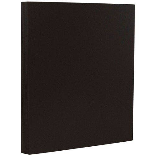 JAM Matte 80lb Cardstock, 8.5x11 Cover, Black Smooth, 250/Pk for wholesale by JAM PAPER
