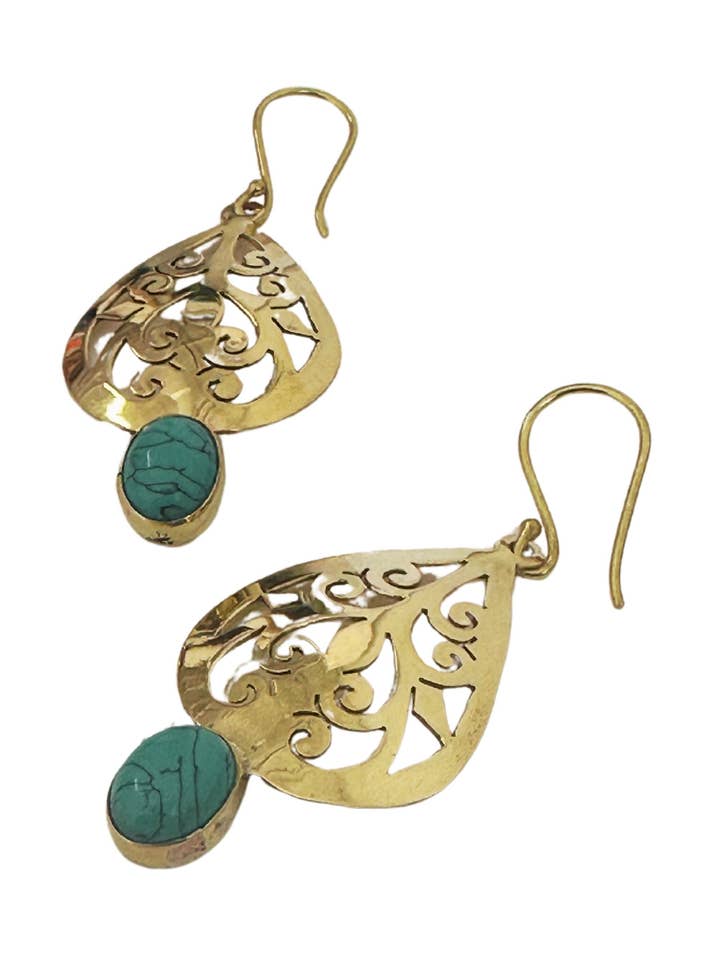 Fila Turquoise Earring for wholesale by Boho Gal Jewelry