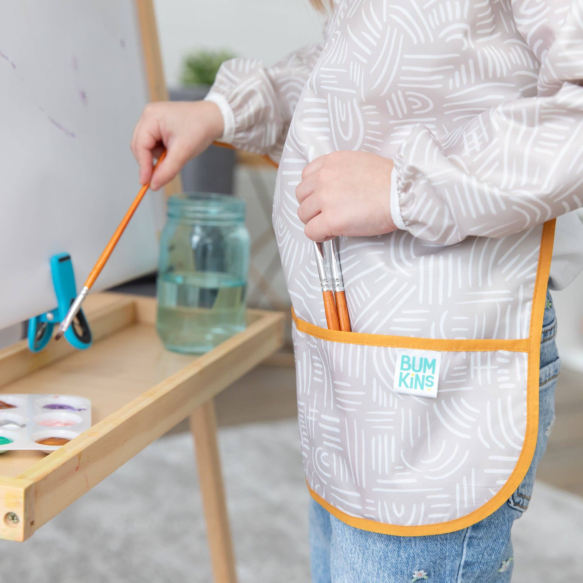 Bumkins - Vente Tablier de dessin – enfant et bébé - Blouse artistique à manches longues : Wander6
