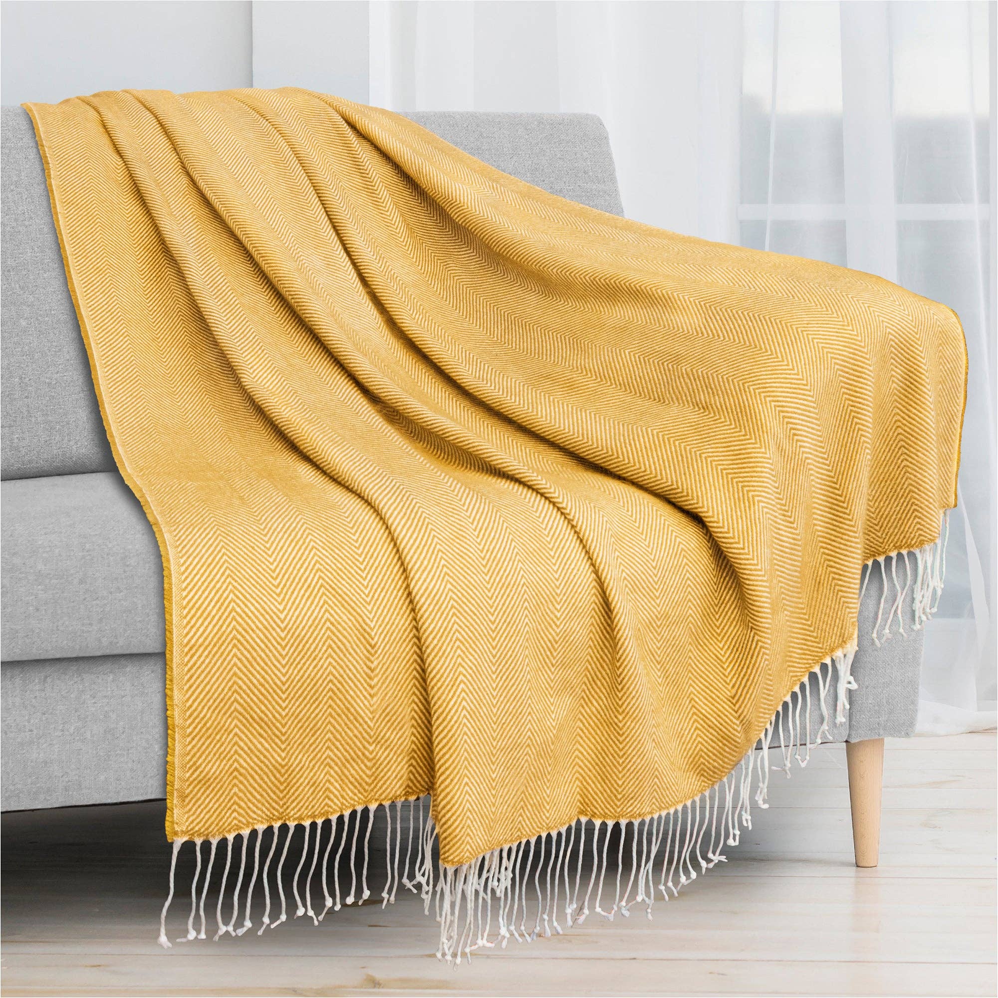 Pavilia - Wholesale Throw Blanket - Herringbone Knit Fringe Throw Blanket2