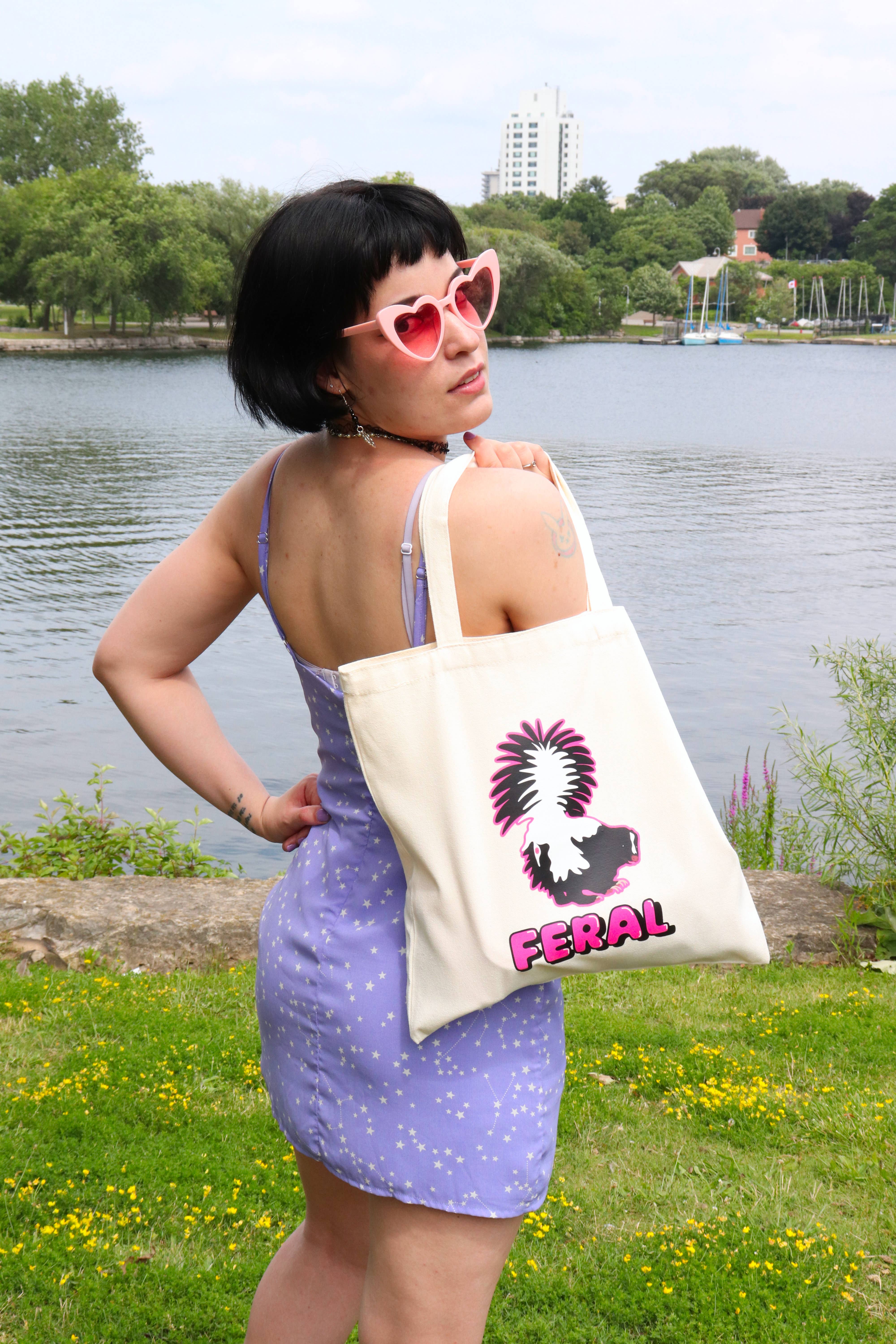 Sticker Hardly Know Her - Wholesale Tote Bag - Women's - Feral Skunk Tote Bag - Original Artwork1