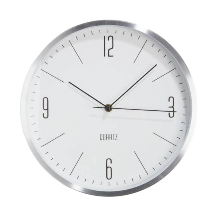 Reloj de Pared Minimalista de 12 Pulgadas – Movimiento de Cuarzo Silencioso S - Bisel Plateado para venta al por mayor de IKIDO