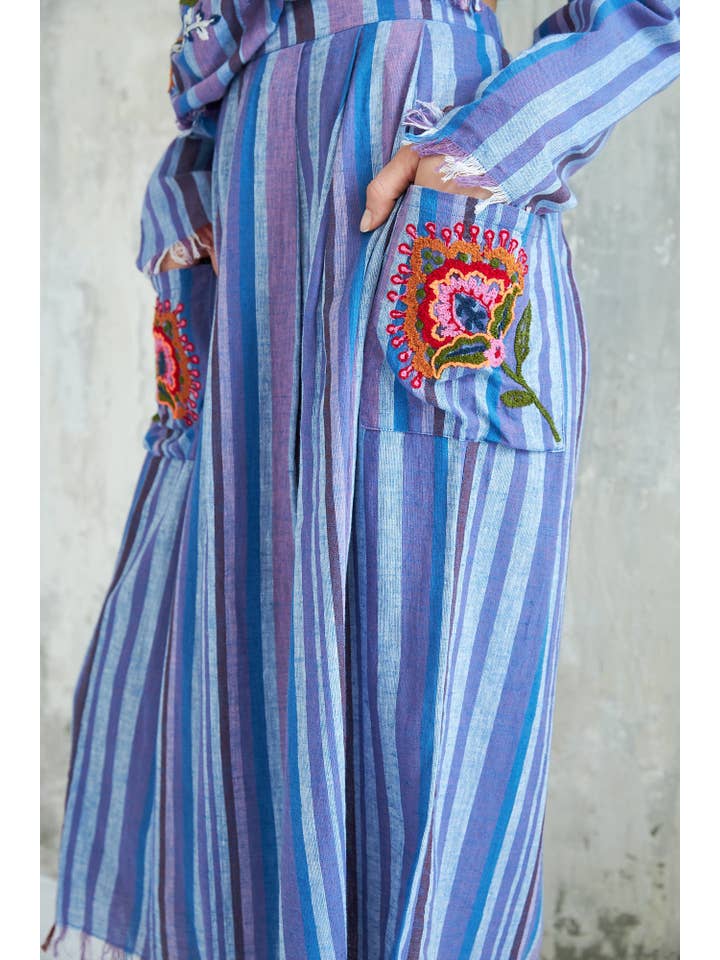 blue stripe STEELA SKIRT for wholesale on Faire2