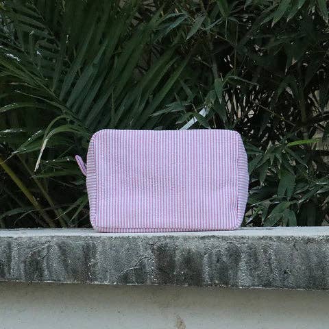 APHISON - Wholesale Makeup/Cosmetic Bag - RTS-25pc Seersucker Cosmetic Bag7