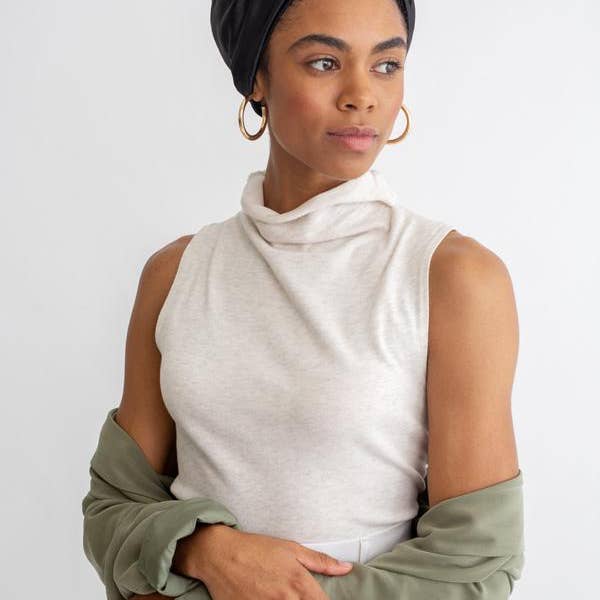 Sort All Silk Turban - Sort for engroshandel på Faire2