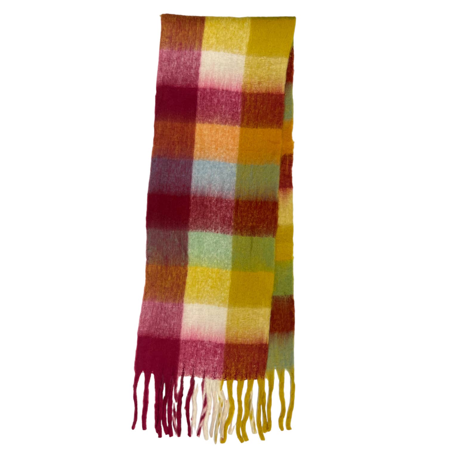 London Scarves - Vendita all'ingrosso Sciarpa - Donna - Sciarpa in morbido tessuto a quadri, 16 colori, rifinita con nappine18