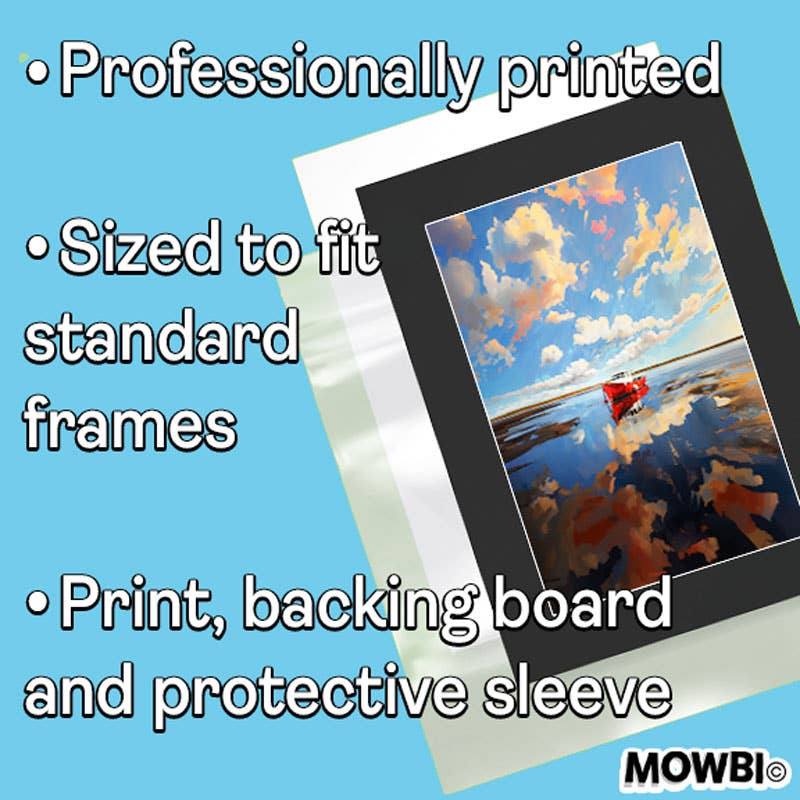 Mowbi - Venta al por mayor Ilustración - Impresión artística Stormy Night Coastal Sky de 8 x 10 pulgadas1