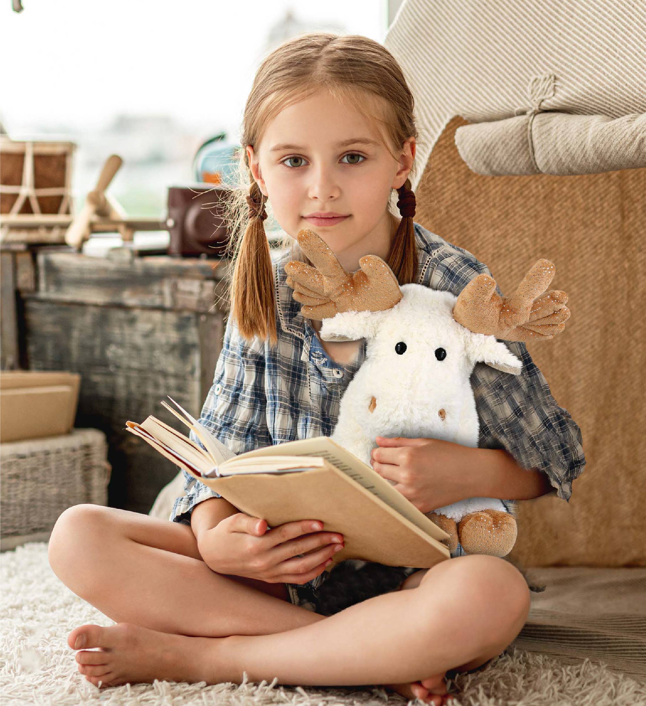 Cota Global – Großhandel Kuschel-/Plüschtier – Kind & Baby – Superweiches Plüsch - Eleganter Schlapp-Elch 26,7 cm6