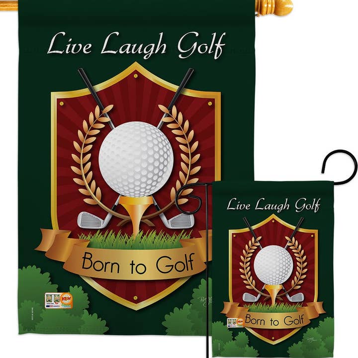 Two Group Flag Co - Wholesale Flag - Live, Laugh, Golf Sports Decor Flag3