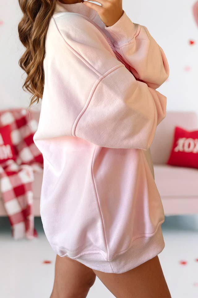 fashionworks - Vente Sweat-shirt – femme - Sweat-shirt oversize à col montant patché Sweetheart de la Saint-Valentin4