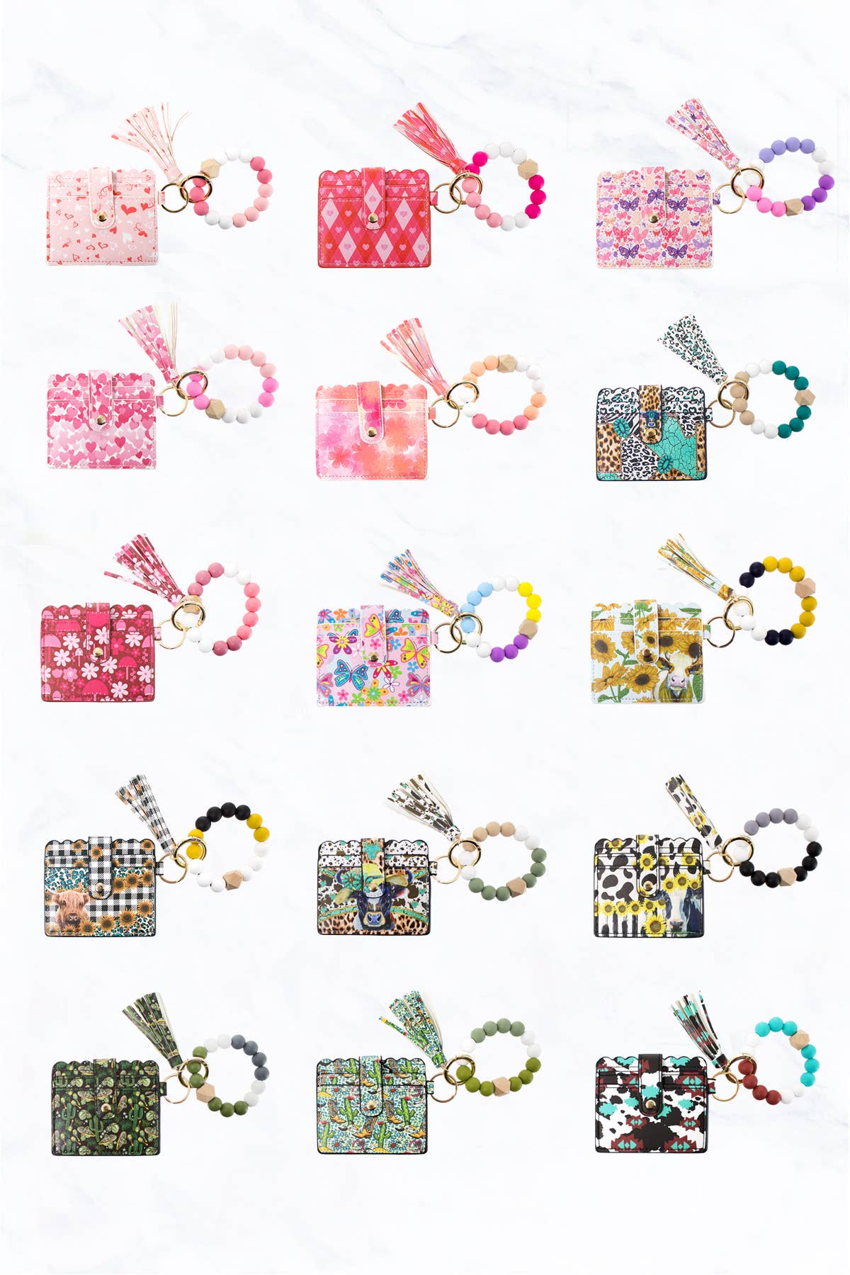 Suzie Q USA - Vente Bracelets porte-clés - Bracelet en perles de silicone avec porte-cartes et porte-clés13