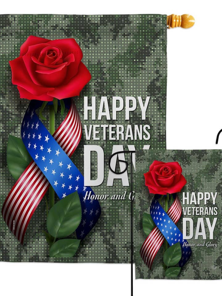 Happy Veterans Day Armed Forces Veteran Decor Flag for wholesale by Two Group Flag Co