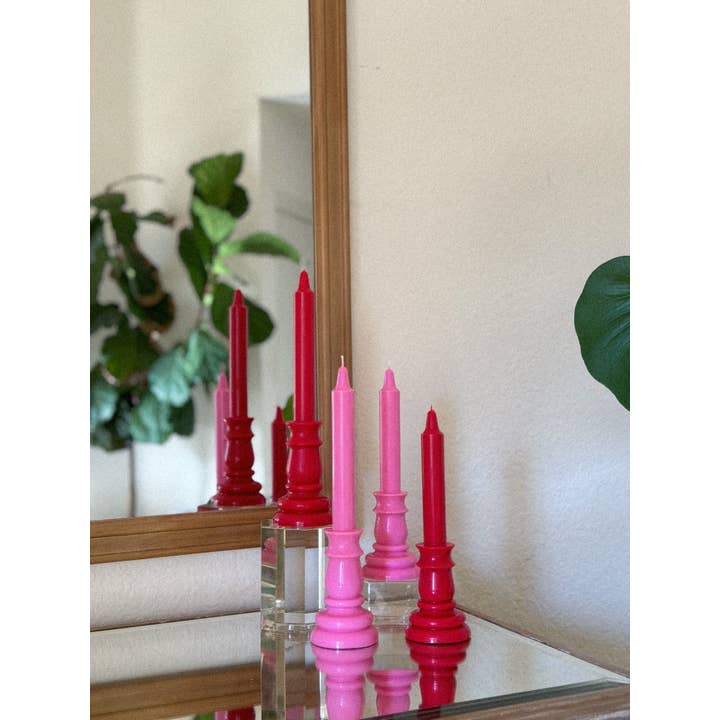 NÉOS CANDLESTUDIO – wholesale Tapered candle/candlestick – Candela Candles - Rose Pink