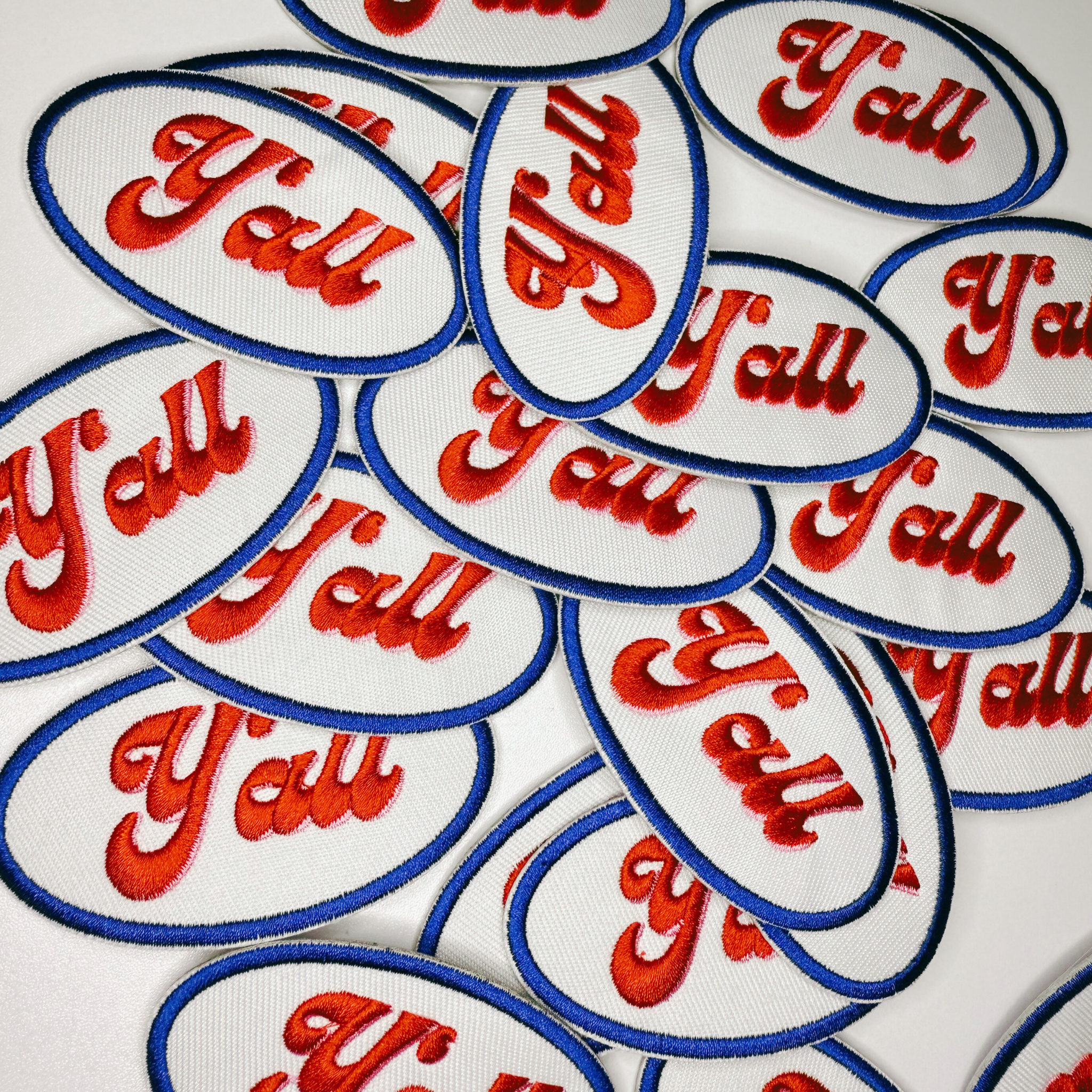 TEELUX - Wholesale Patch - 3" Y'all -  Embroidered Hat Patch3