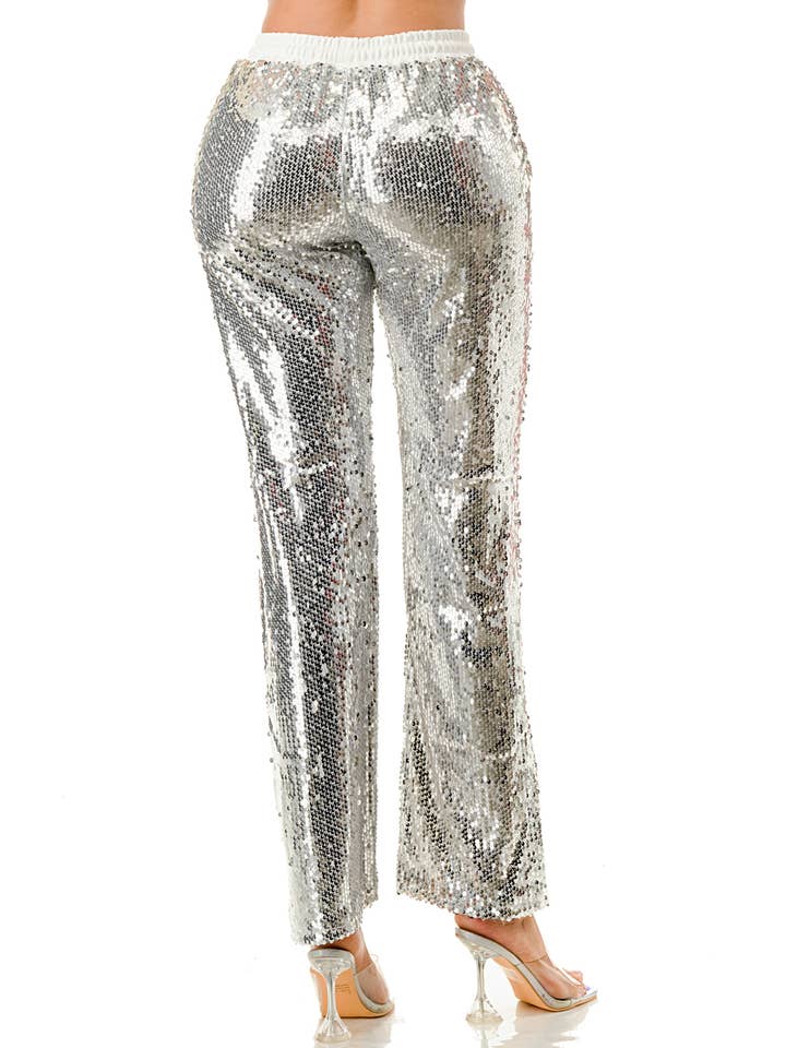 SALT - Wholesale Pants - Women's - (SP3964) Sequin Joggers (2 colors)