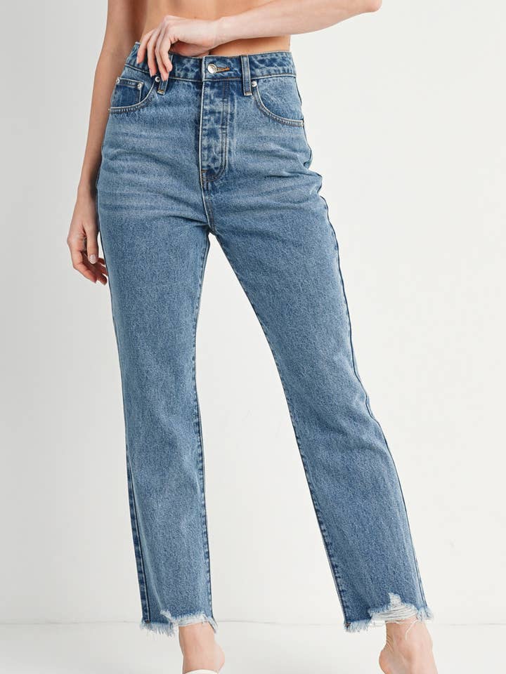 JEANS MED HÖG MIDJA OCH RAKA BEN för wholesale av Bluivy