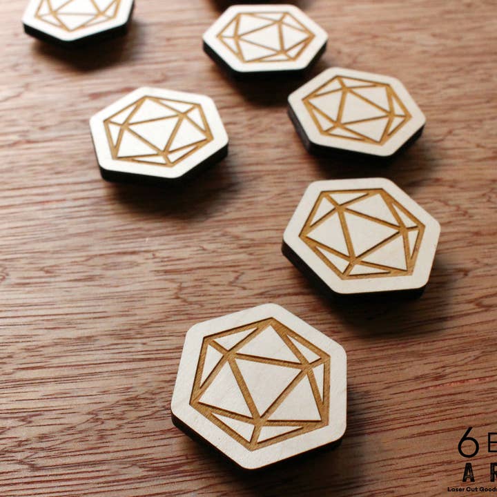6 by 6 Arts - Wholesale Magnet - Icosahedron /D20 Magnet