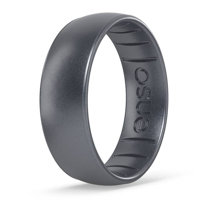 Elements Classic Silicone Ring - Gunmetal for wholesale by Enso Rings