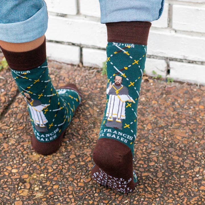 Sock Religious - Wholesale Socks – Unisex - St. Francis de Sales Adult Socks3