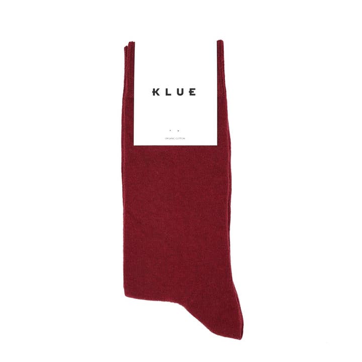 KLUE Organic solid Socks | Burgundy for wholesale by KLUE