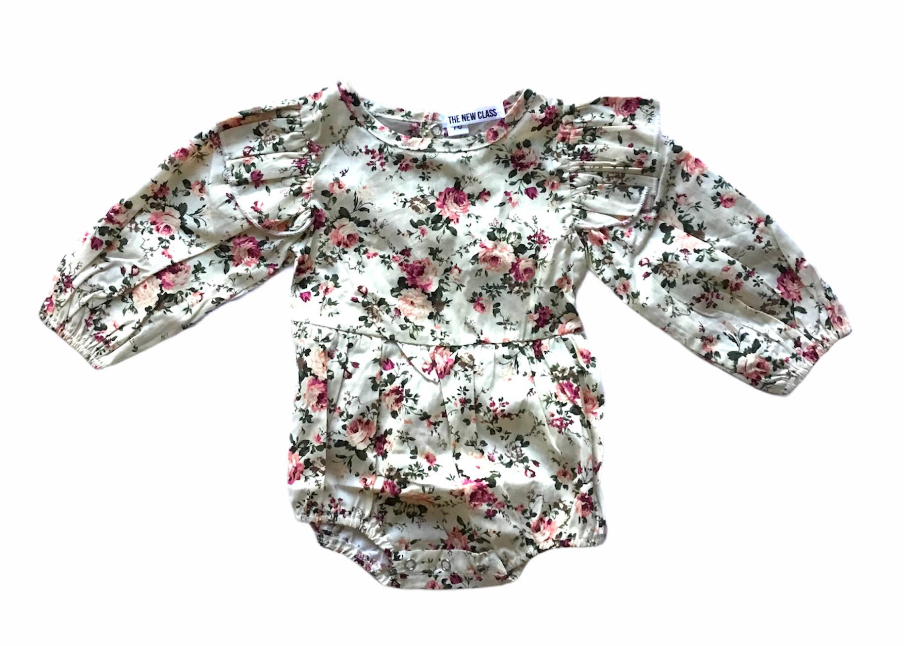 The New Class - Wholesale Bodysuit (Non-Footed) - Baby - Featherington Puff Sleeve Romper2