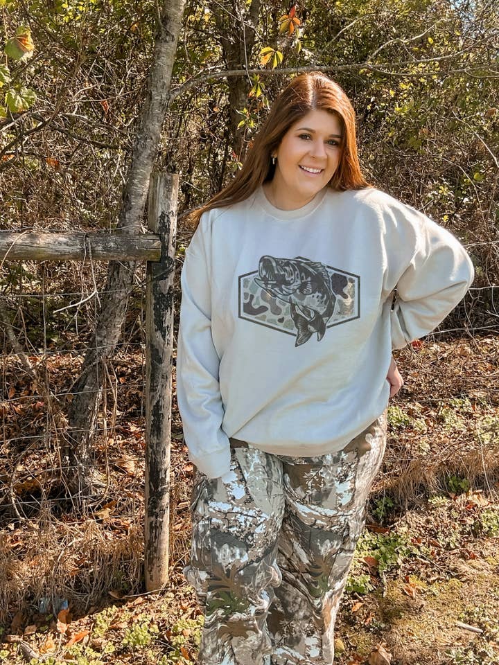 Camo Bass Label for wholesale by The Wild Buck Company