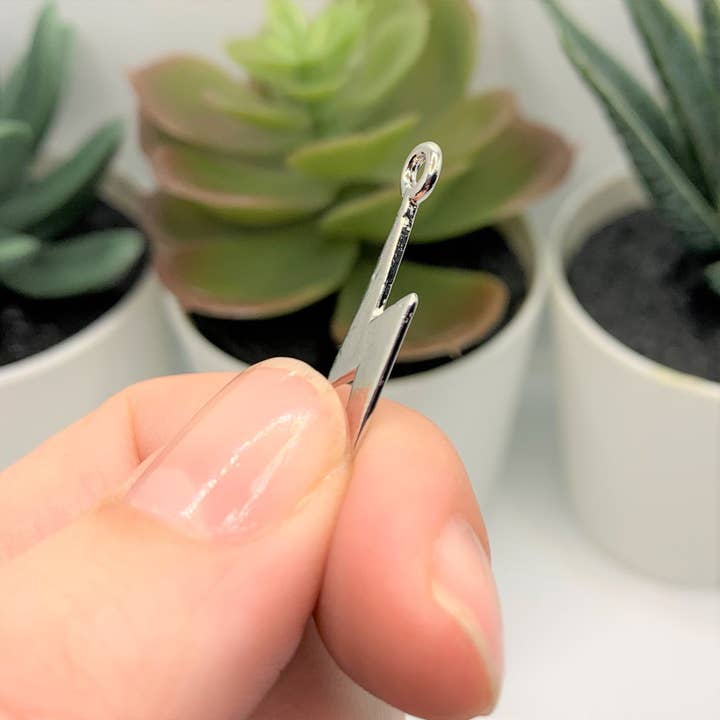 Guerrilla Charm - Wholesale Individual Charm/Pendant - 50 Pcs Lightning Bolt Wizard Charms