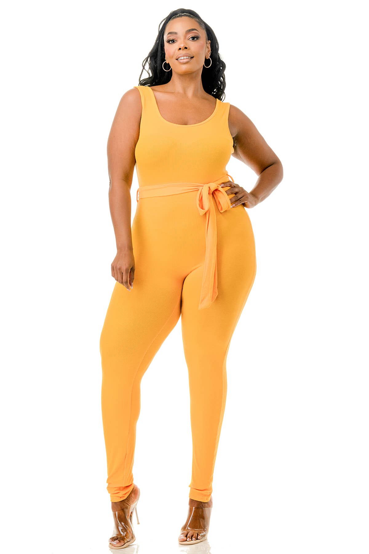 Namatt Design - Wholesale Jumpsuit - Women's - Plus Sleeveless Waist Tie Jumpsuit9