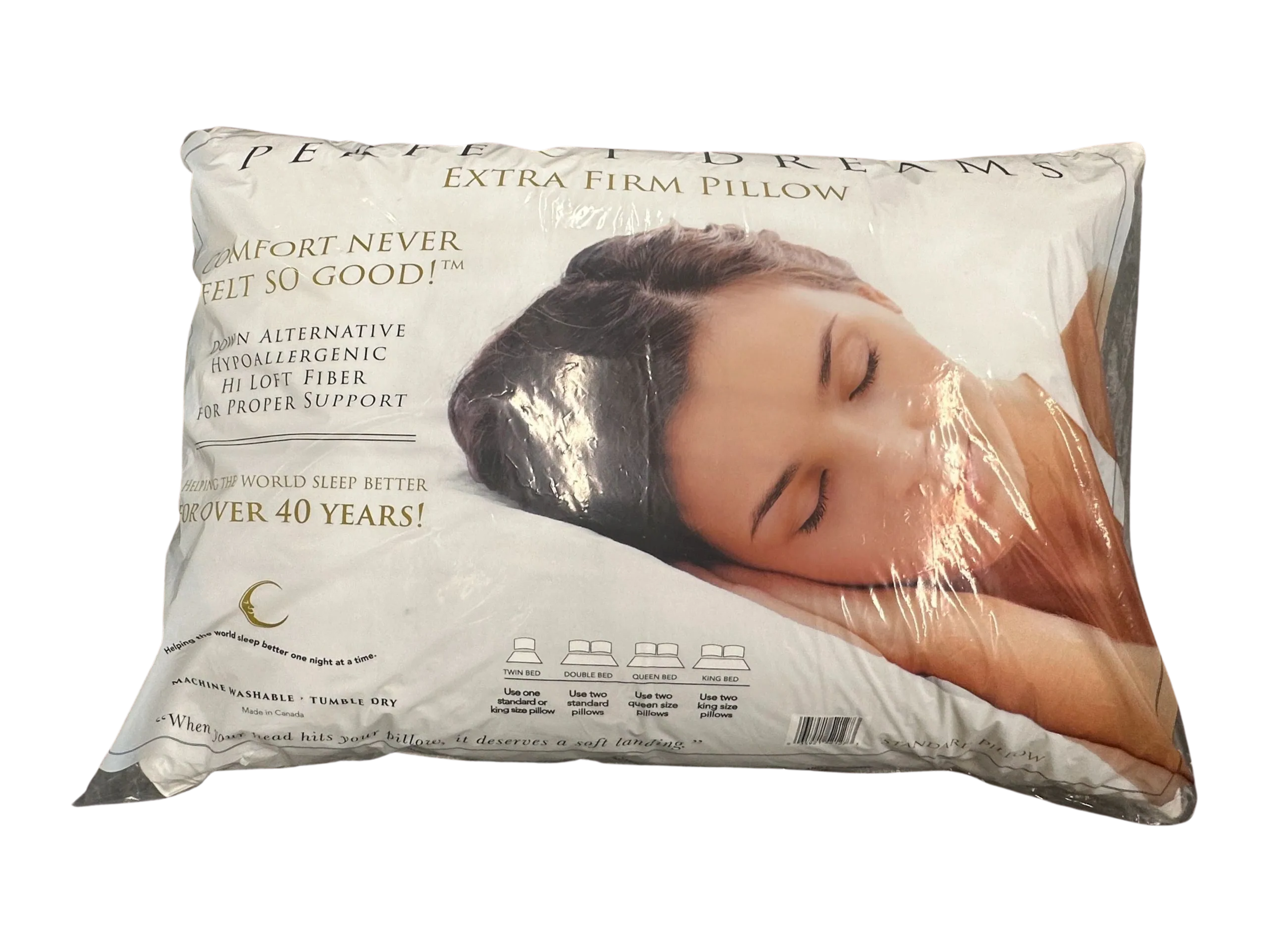 Borden Textile - Wholesale Bedding Pillow - Standard Perfect Dreams Extra Frim Garneted Pillow 20 x 265