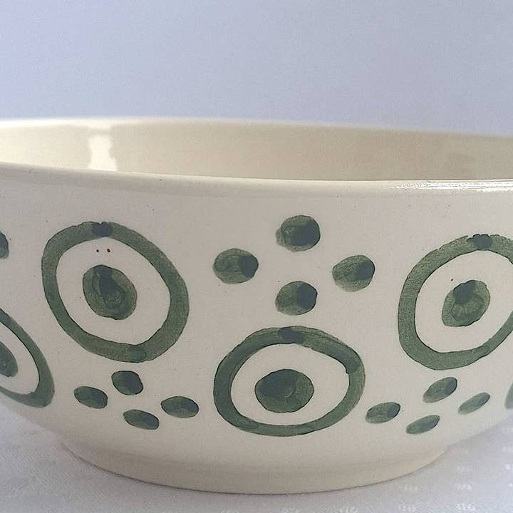 REGARDE keramisk salladsskål Grön 19x8cm för wholesale av Lalla De Moulati