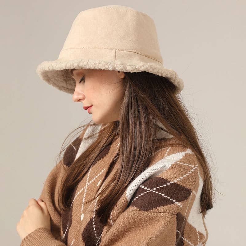 Crave by FW - Wholesale Bucket Hat - Women's - Winter Bucket Hat Trendy Fleece Warm Fisherman Cap10