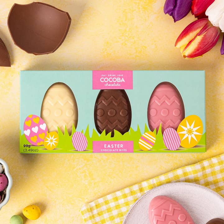 Easter Egg Chocolate Bites for wholesale by Cocoba