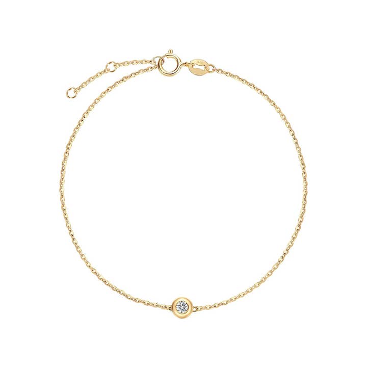 FANCIME Small Diamond 18K Solid Gold Bracelet for wholesale by Fanci Me Jewelry