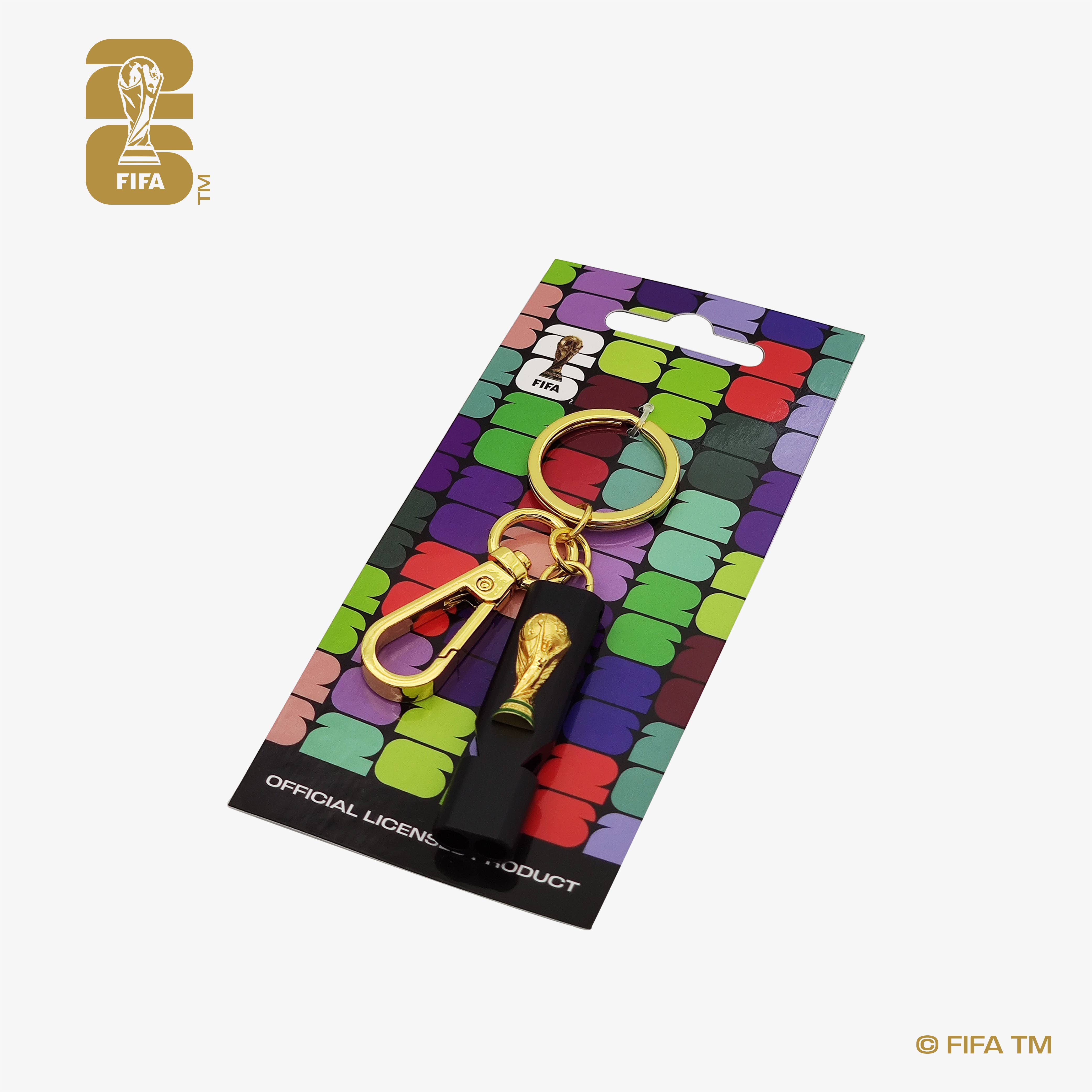 Wholesale 2026 FIFA World Cup 2.5D Trophy Whistle Keychain for