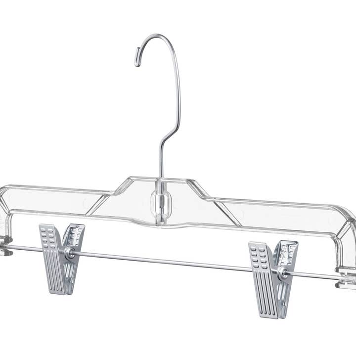 DEILSY - Wholesale Clothes hangers - Plastic Pant Skirt Hangers Clip (4 Pcs Per Paper Sleeve)4