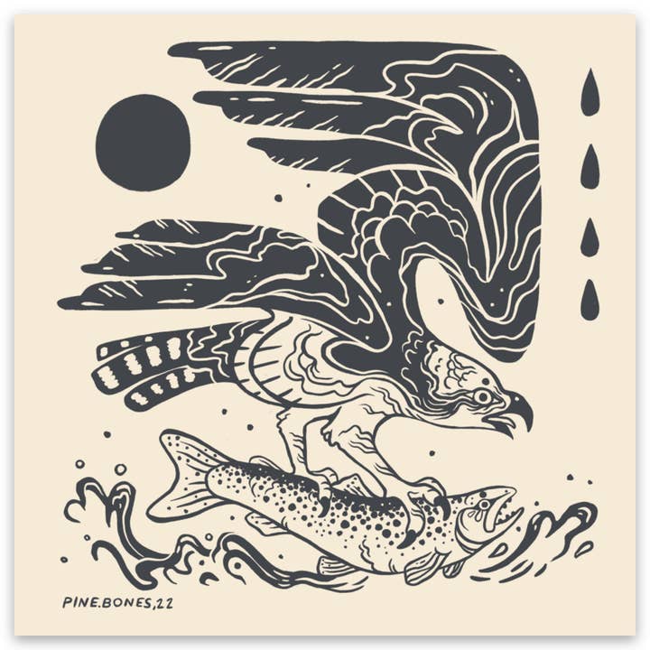 arteesian - Wholesale Sticker - "Osprey" Sticker By Holls Walck