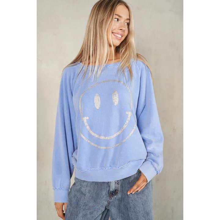 Sweatshirt met glimlachprint voor wholesale door lalamia