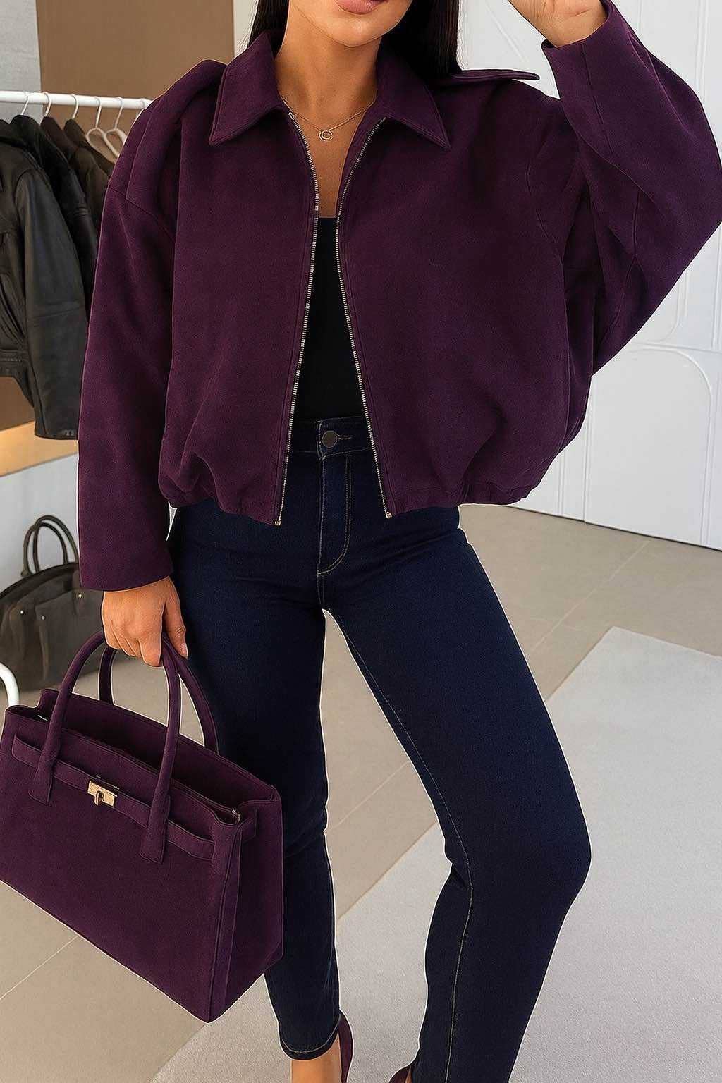 ESTEE BROWN - Wholesale Blazer – Women's - Oversized suede jacket - 10338-10