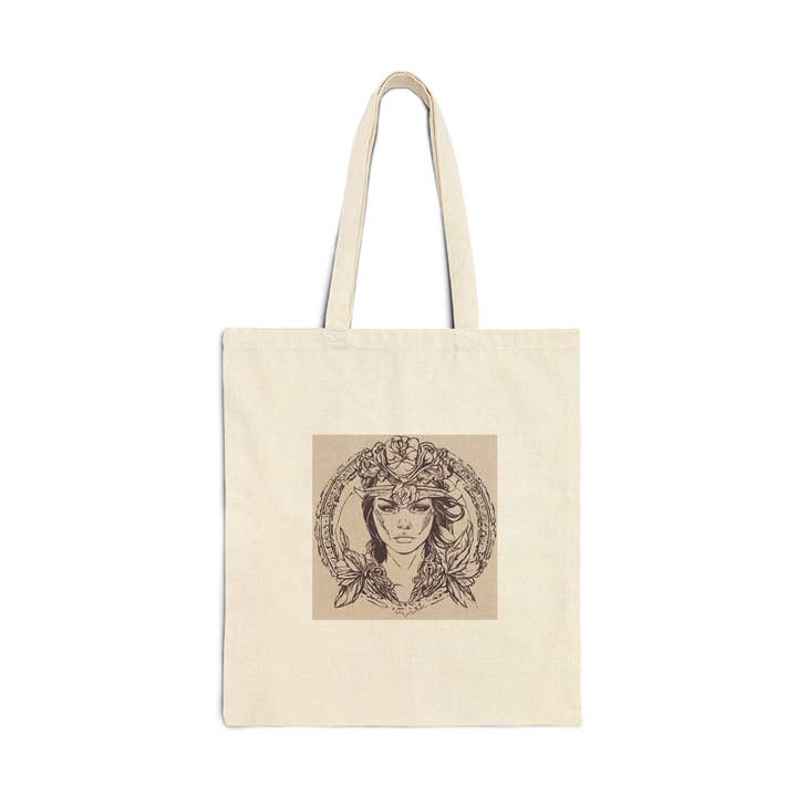 Woman Warrior- Cotton Canvas Tote Bag for wholesale by Brittany Creates
