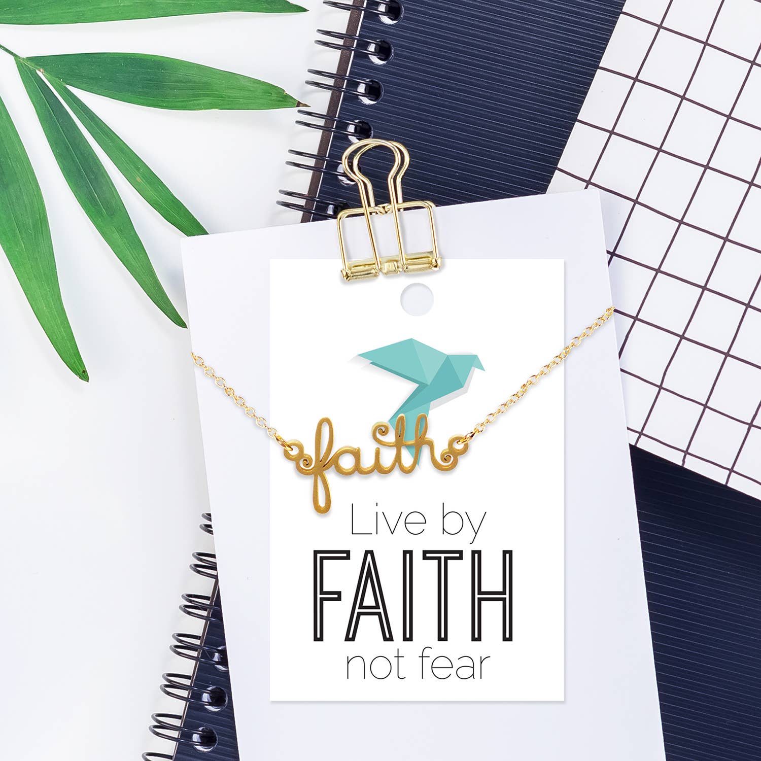 Lifebeats Gifts - Wholesale Halskettinghanger - Faith Script ketting2
