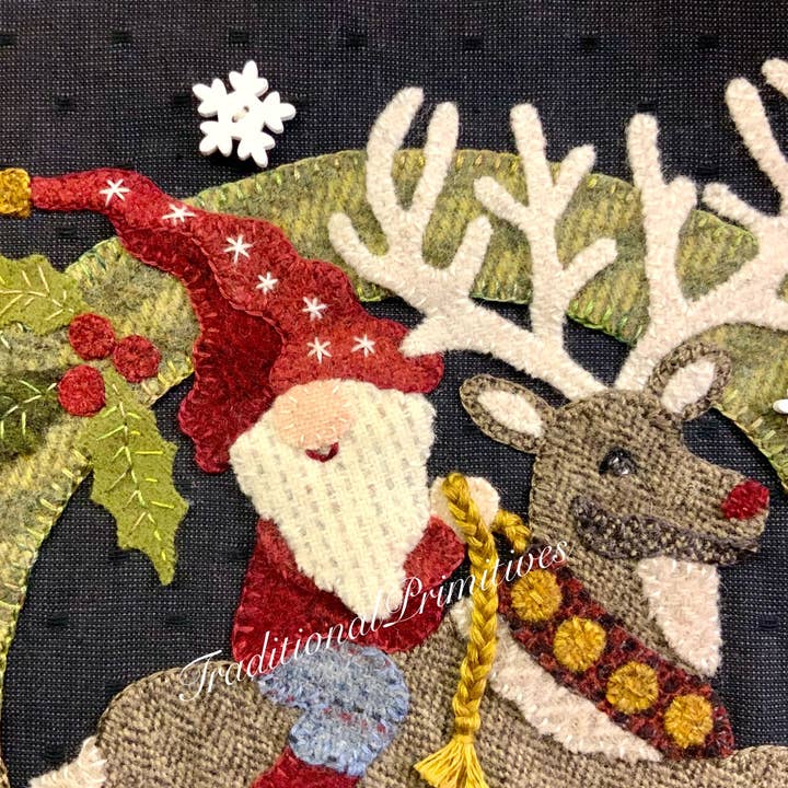 Traditional Primitives - Wholesale Craft Sewing Kit - Dashing Through the Snow Wool Applique Pattern4