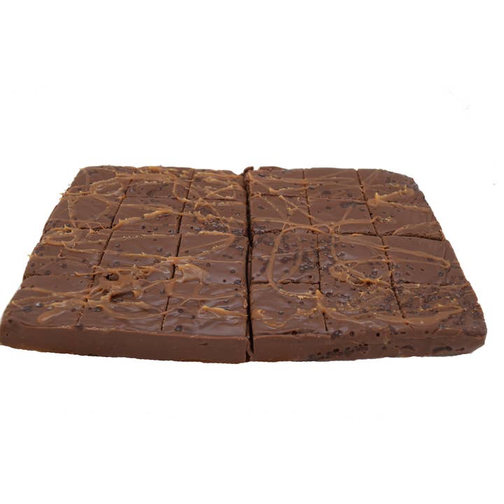 Sea Salted Chocolate Caramel Fudge - (48) 2oz Pre-Cut Pieces - 6lb Total Weight for wholesale by Country Fresh Food & Confections, Inc.