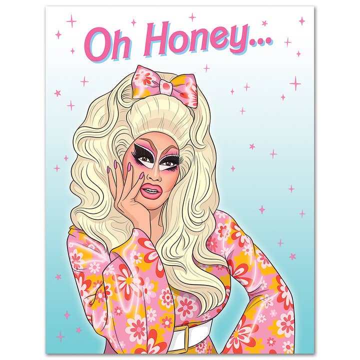 Trixie Oh Honey Drag Queen Birthday Card for wholesale by THE FOUND