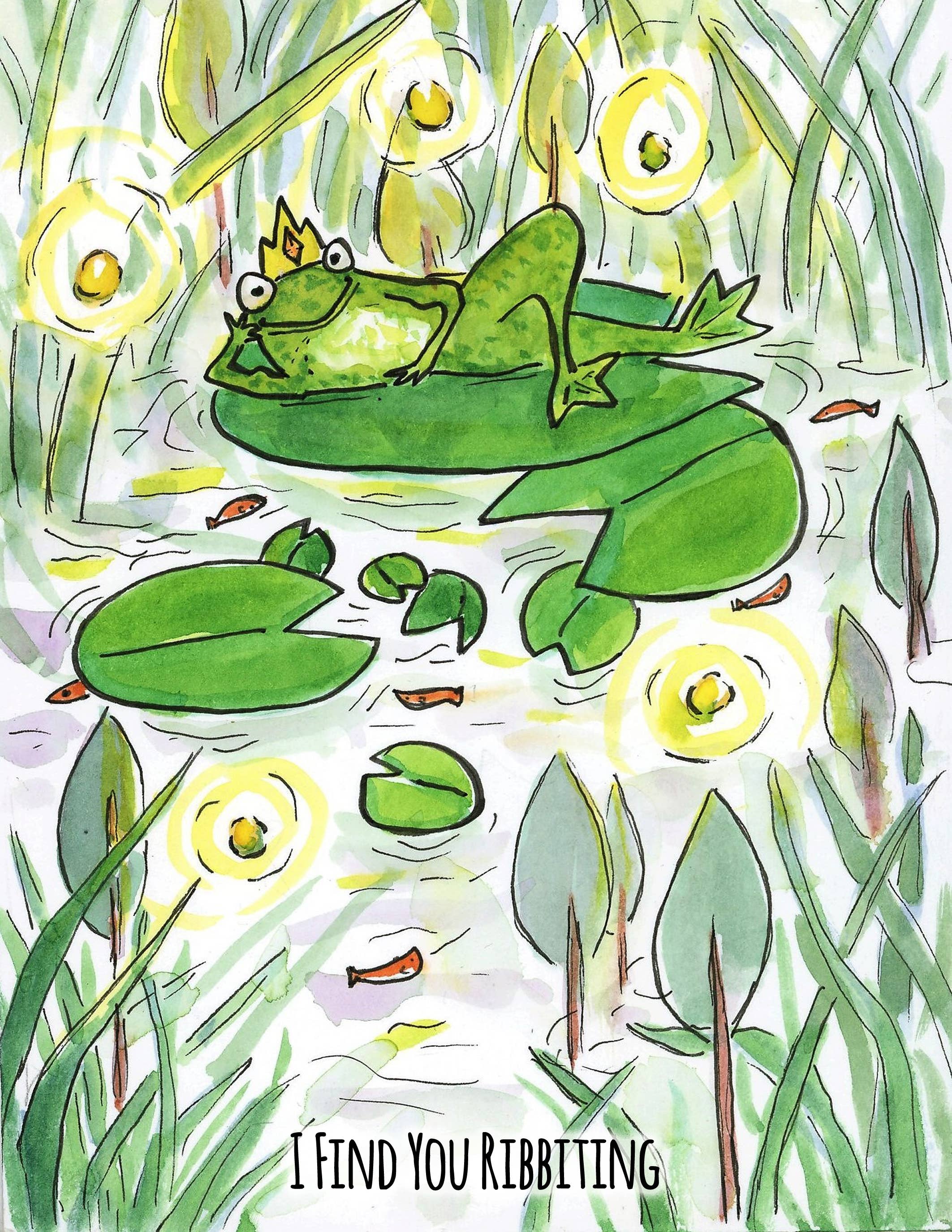 SquidCat, Ink - Wholesale Love Card - Ribbiting Card2