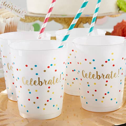 Kate Aspen – wholesale Disposable cup – Celebrate 14 oz. Stadium Cups (Set of 12)